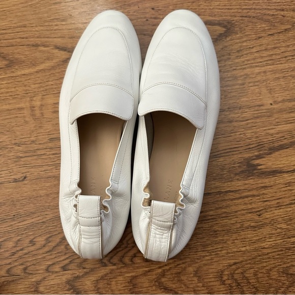 Everlane White The Day Loafer Leather Shoes Flats Size 10 Made in Italy - Picture 3 of 8